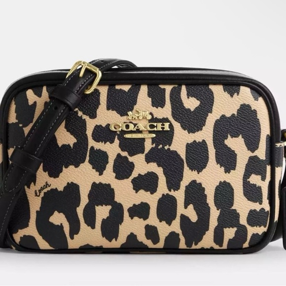 Mini Jamie Camera Bag With Leopard Print - Picture 1 of 3